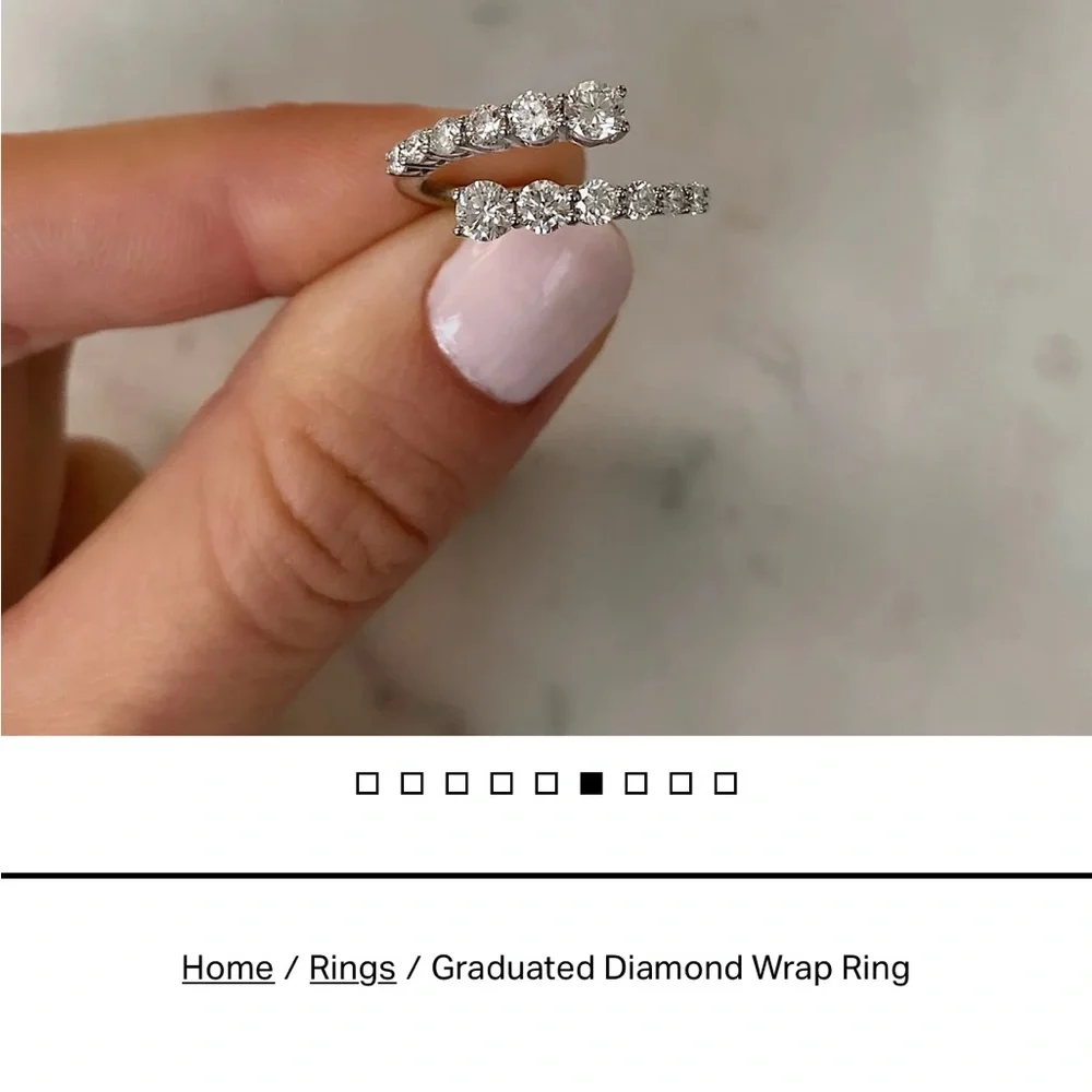 Graduate Diamond Wrap Ring - Picture 4 of 8